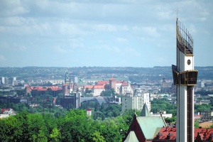 widok krakowa od strony południowej